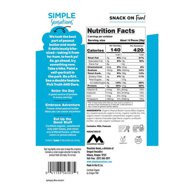 Peanut Butter Bites - Cocoa | Mountain House Freeze Dried Food, , large